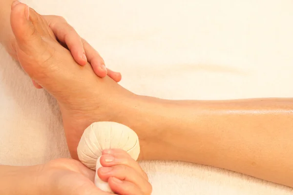 Reflexology foot massage, spa foot treatment by ball herb,Thaila