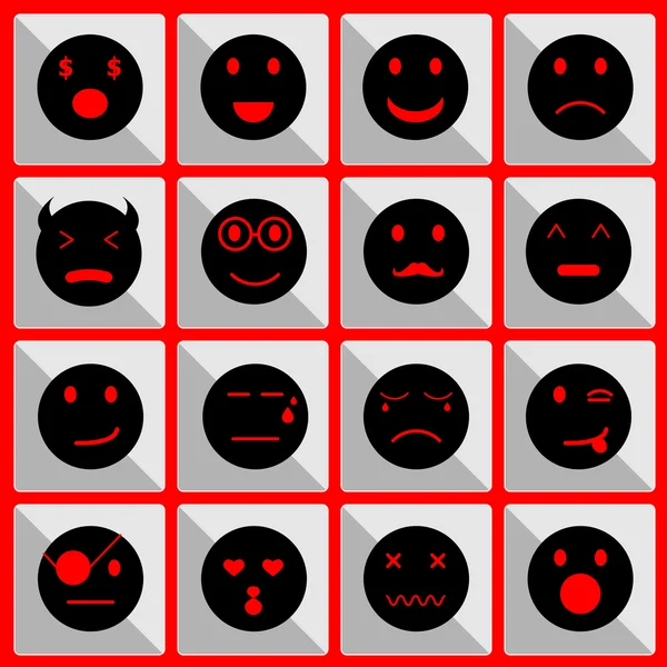 Feeling face icons on the button - 图库矢量图像 nalinrat #37100529