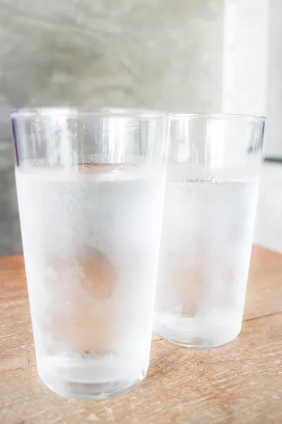Double glasses of cool drink water