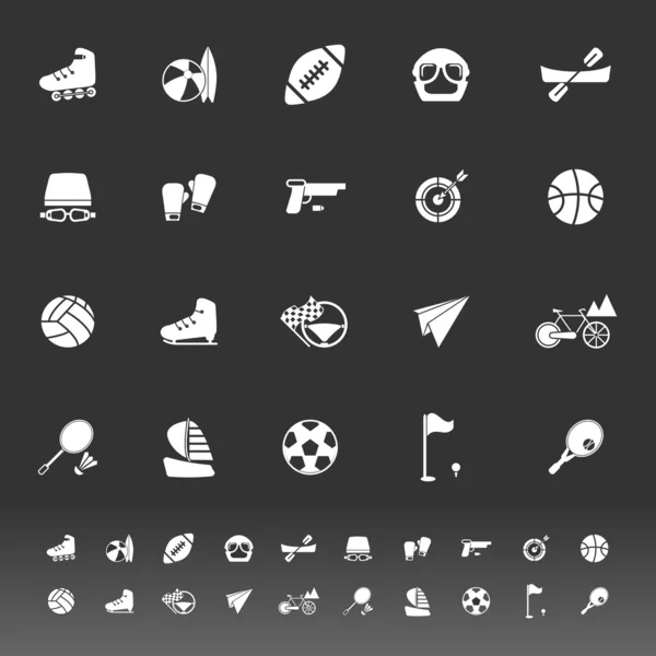 Extreme sport icons on gray background