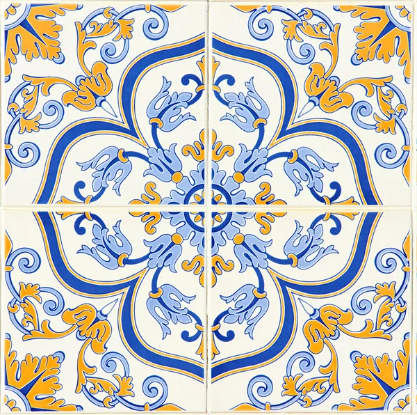 Detail of some typical portuguese tiles