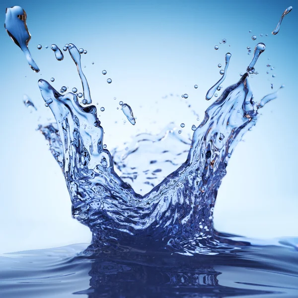 Blue water crown splash design template