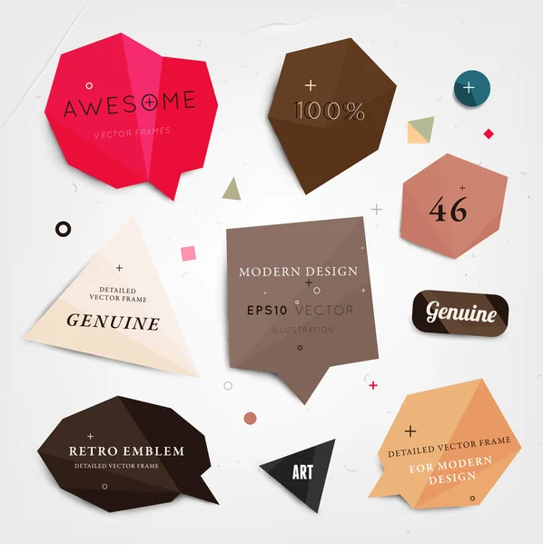 Labels vector set, modern style. Abstract futuristic design bubbles collection, vector.