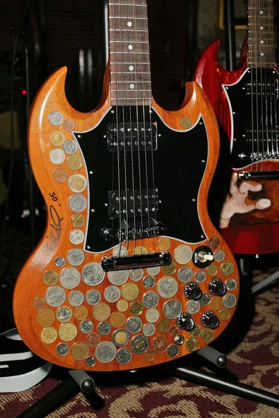 The Edge's custom decorated guitar