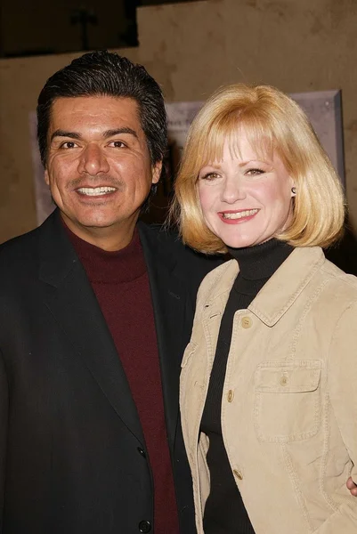 George Lopez and Bonnie Hunt