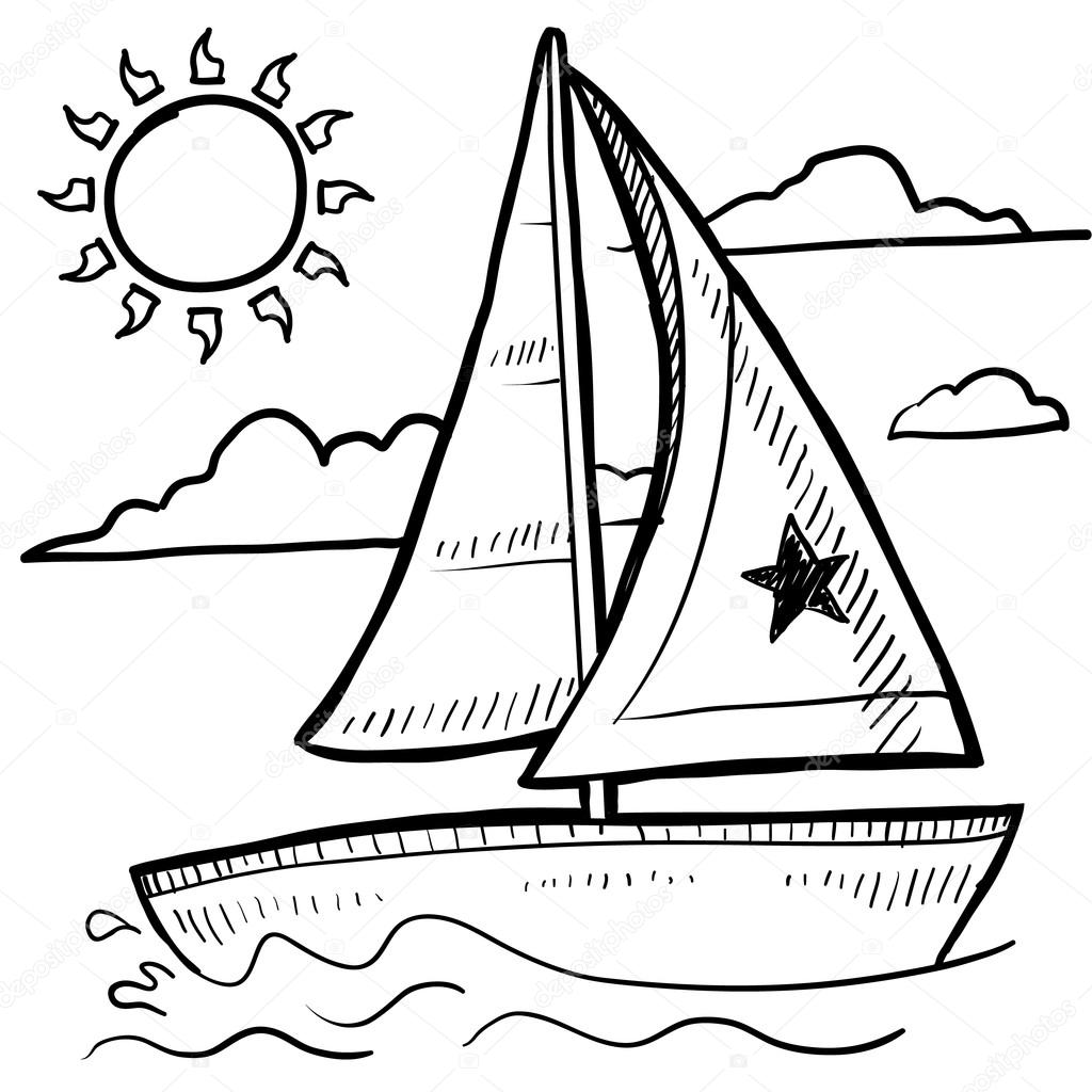 Sailboat Drawing Sketch