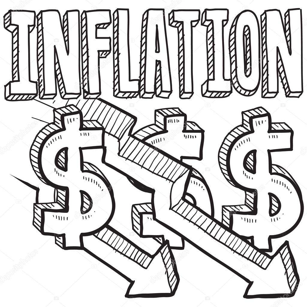Inflation decrease sketch — Stock Vector © lhfgraphics 21993695