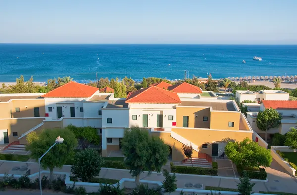 RHODES ISLAND, GREECE- JULY 1: Overview of Mitsis Rhodos Village hotel on July1,2013. Rhodes Island, Greece.