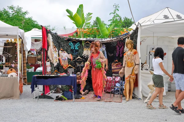 IBIZA - AUGUST 13: Hippy market Las Dalias on Ibiza Island on August 13, 2011.The Balearic Islands, Spain.