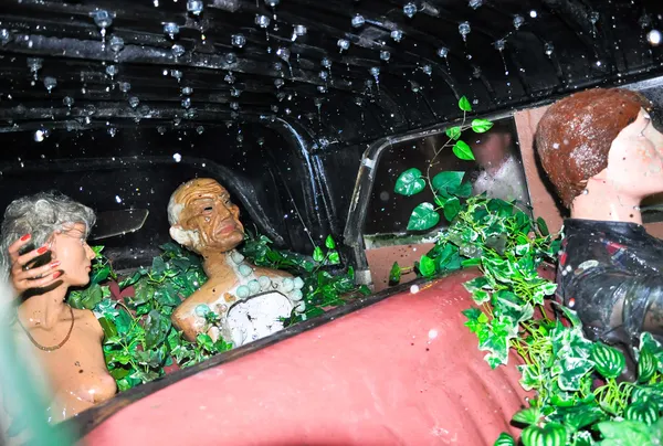 FIGUERES, SPAIN-AUGUST 6: Inside of the surrealistic car in the Dali Museum on August 6,2009.Dali Theatre and Museum is a museum Salvador Dali in his home town of Figueres, in Catalonia, Spain.