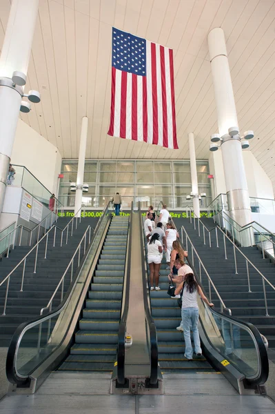 NEW YORK - JULY 2: inside the entrance of Staten Island Ferry