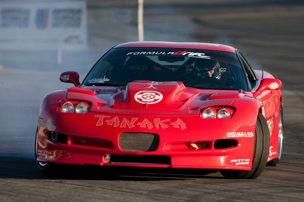 Tanaka Racing driver Alex Pfeiffer competes at Toyota Speedway during Formula Drift round