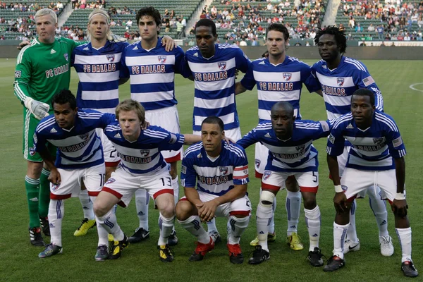 FC Dallas starting 11 pose for a team portrait before the game