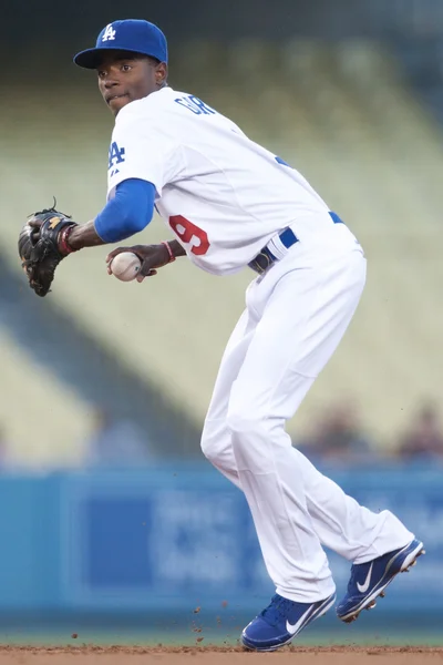 Dee Gordon in action during the game