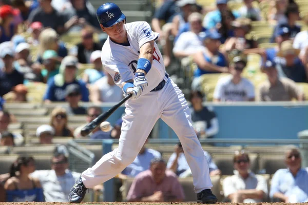 A.J. ELLIS connects during the game