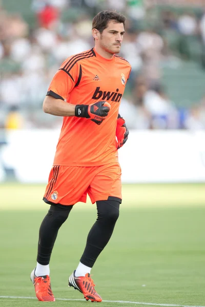 Casillas before the World Football Challenge game