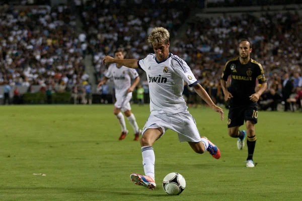 Fabio Coentrao in action during the World Football Challenge game
