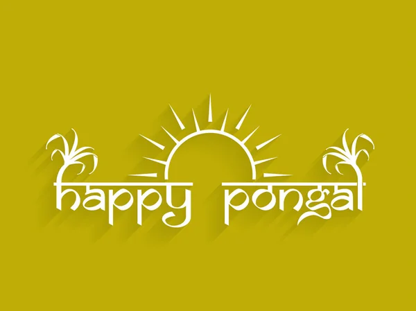 Beautiful text design of Happy Pongal. Pongal is a famous south Indian religious harvest festival and it marks the beginning of the northward journey of the Sun from its southernmost limit.