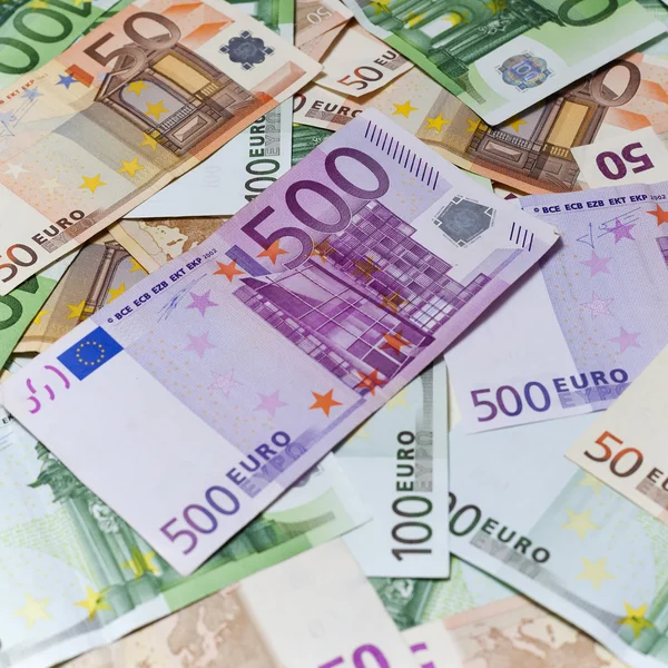 Background image of Euro banknotes