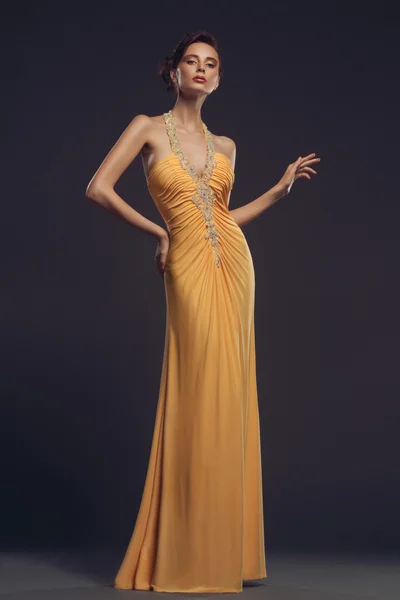 Woman wearing evening dress