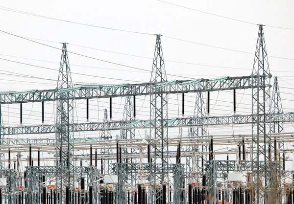 High Voltage electric substation with transformers