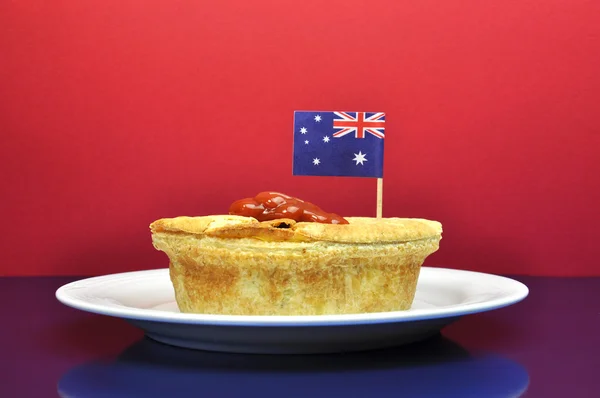 Australia Day Party Food - Meat Pie and Tomato Sauce