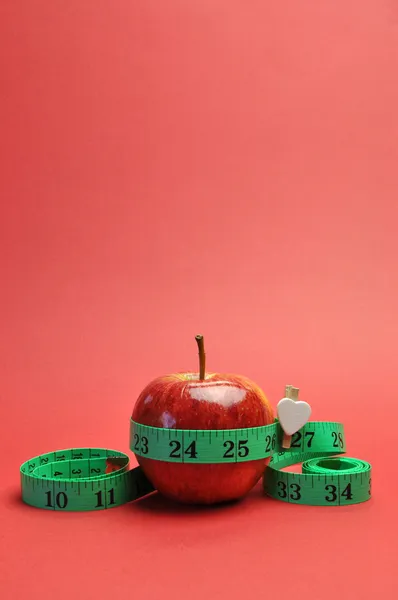 New Year Resolution Goal Lose Weight Concept. with Red Background (vertical)