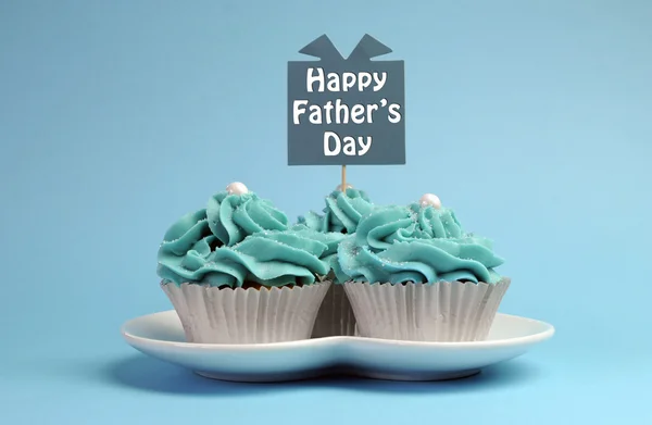 Happy Fathers Day special treat blue and white beautiful decorated cupcakes