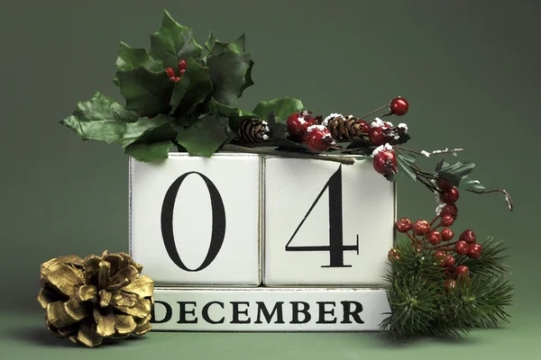 December seasonal save the date calendar