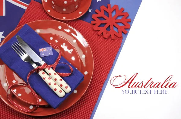 Australia Day dining table setting