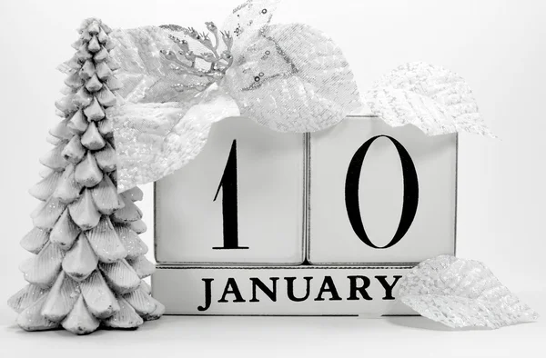 Save the date vintage shabby chic calendar for January 10