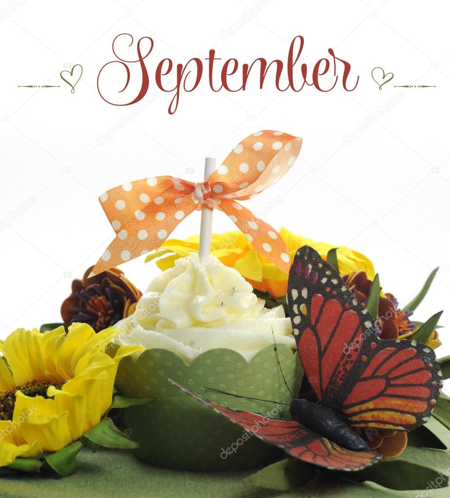 Beautiful Cupcake With Seasonal Flowers And Decorations For Each Birthday Flowers By Month