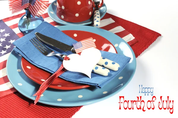 Happy Fourth of July Dining Table Place Setting