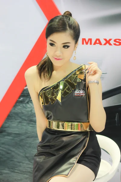 An Unidentified female presenter pose in Bangkok International M