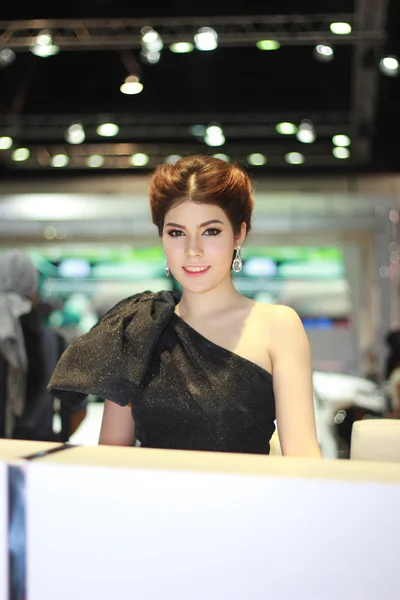An Unidentified female presenter pose in Bangkok International M