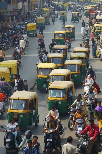 Traffic on streets of India