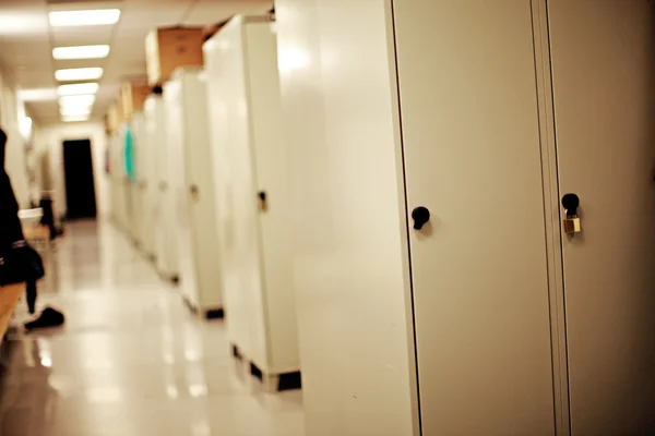 Lockers in a changing room