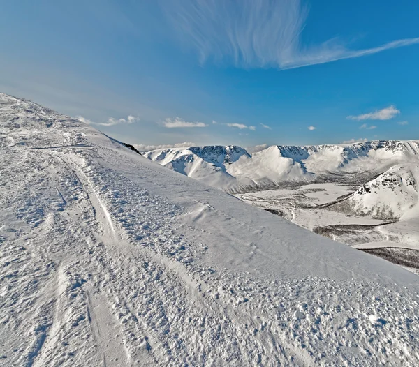 Ski resort Kirovsk, Murmansk region, Russia