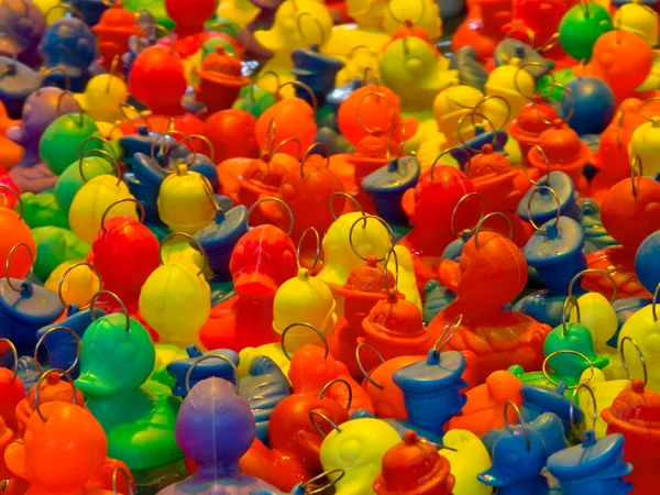 Background of rubber ducks