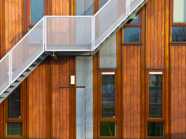 Modern wooden facade