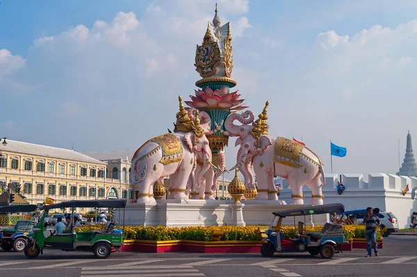 Pink Elephant statue. Bangkok. Thailand.