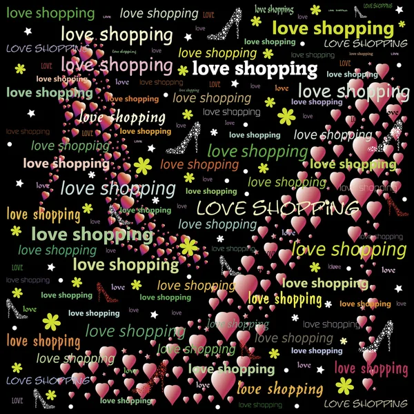 Love shopping background.