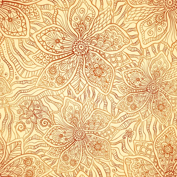 Mehndi ornamental flourish vector pattern