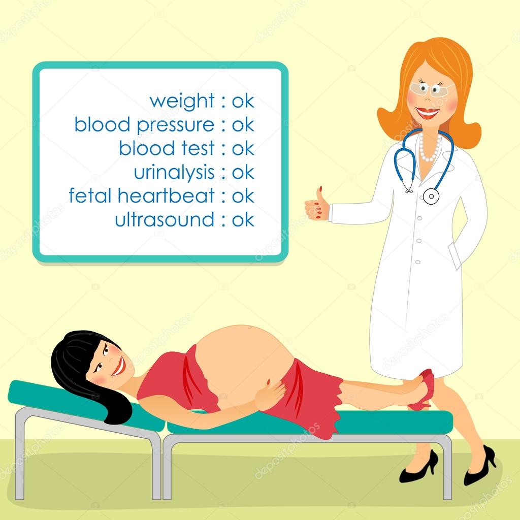 Resultado de imagen para mujer embarazada con medico animado