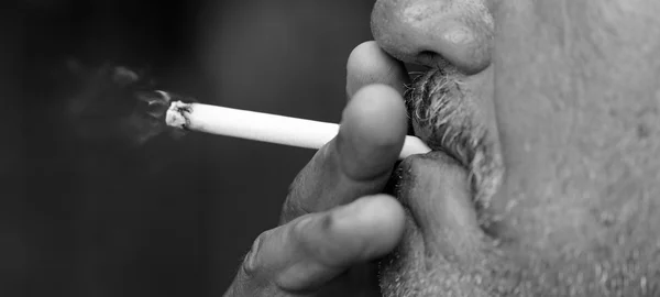Man smoking a cigarette