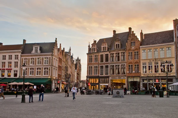 Markt Square Scene in Brugge,Belgium