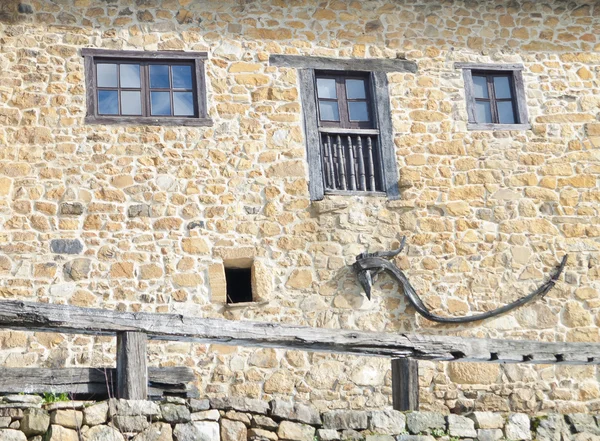 Very rustic window on an old mountain cabin.