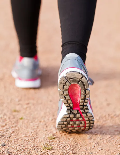 Running shoes close up