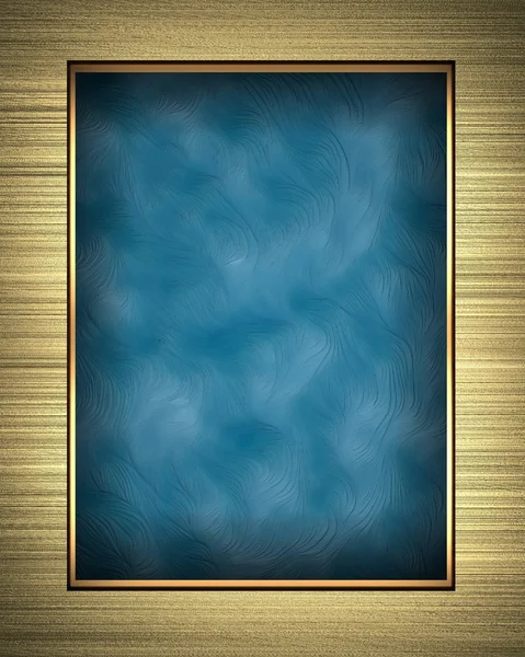 Gold frame isolated on Blue background
