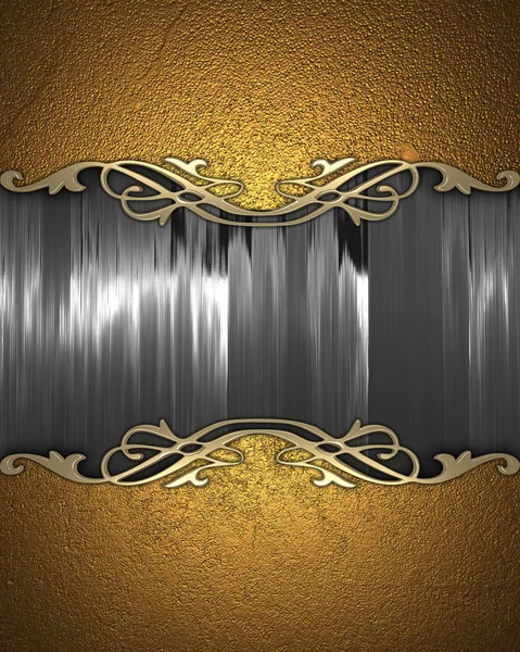 Gold background with a gold nameplate for writing.